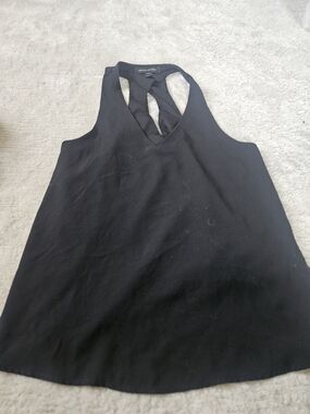 Banana Republic Black V-Neck Racerback Tank